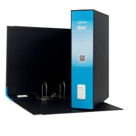 Registratore Dox 2 - dorso 8 cm - protocollo 23x34 cm - azzurro capri - Esselte Dox