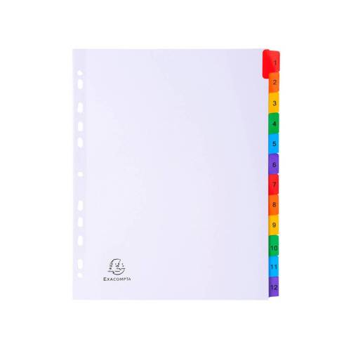 Separatore numerico 1/12 - cartoncino...