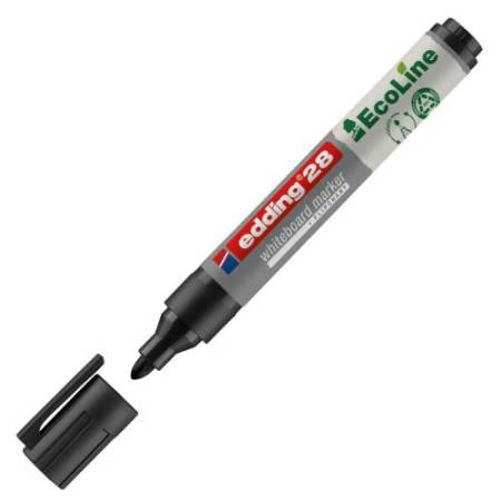 Marcatore per lavagne bianche 28 EcoLine - punta conica - da 1,5 a 3 mm - nero - Edding