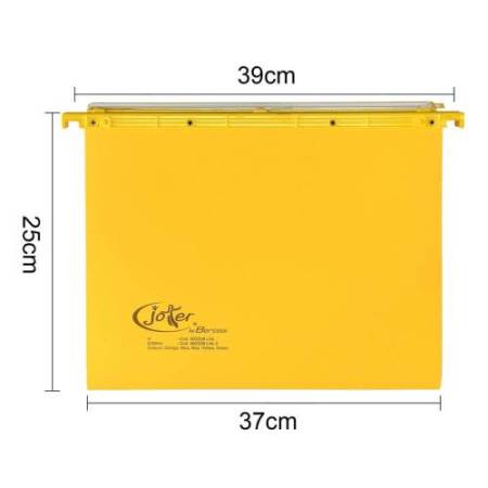 Cartella sospesa Joker - cassetto - interasse 39 cm - fondo U - 37 x 25 cm - giallo - Bertesi