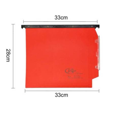 Cartella sospesa Joker - armadio - interasse 33 cm - fondo U - 33 x 28 cm - rosso - Bertesi