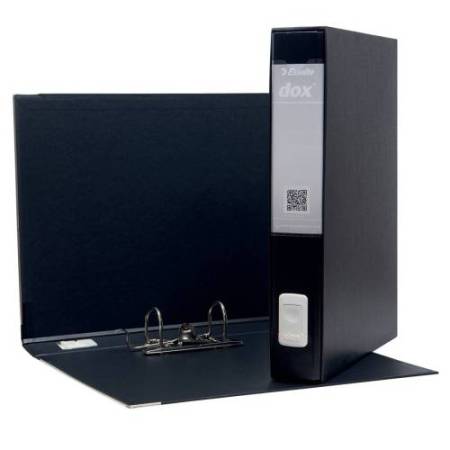 Registratore Dox 5 - dorso 5 cm - protocollo 23x34 cm - nero - Esselte Dox