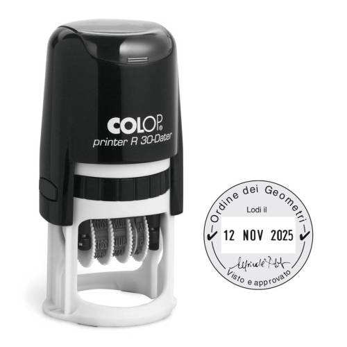 Timbro datario R30 - diametro 30 mm -...