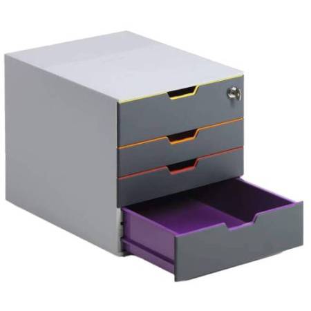 Cassettiera Varicolor Safe - 28 x 29,2 x 35,6 cm - 4 cassetti - Durable