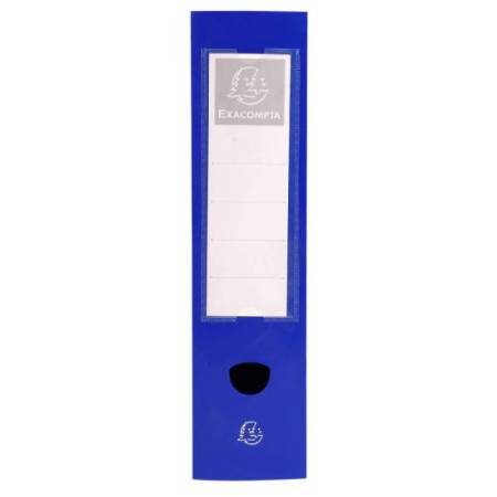 Scatola per archivio box - con bottone - 25x33 cm - dorso 4 cm - blu - Exacompta
