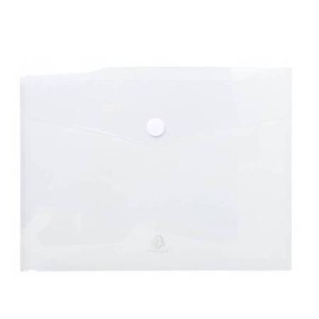 Busta a tasca con chiusura in velcro - PPL - 24x32 cm - trasparente - Exacompta