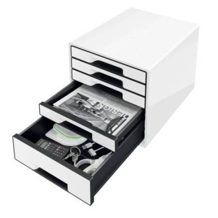 Cassettiera Drawer Cabinet Cube 5 - 28,7 x 27 x 36,3 cm - bianco - Leitz