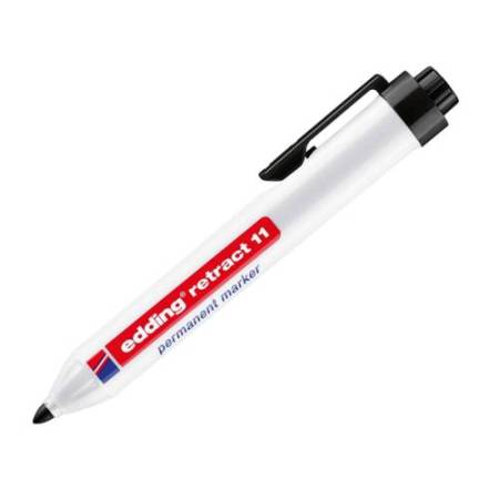 Marcatore permanente a scatto 11 - punta tonda - da 1,5 a 3 mm - nero - Edding