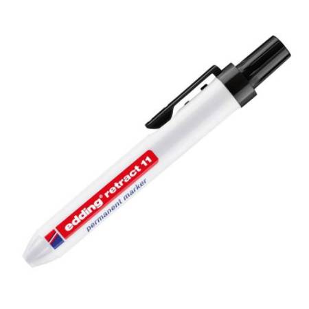Marcatore permanente a scatto 11 - punta tonda - da 1,5 a 3 mm - nero - Edding