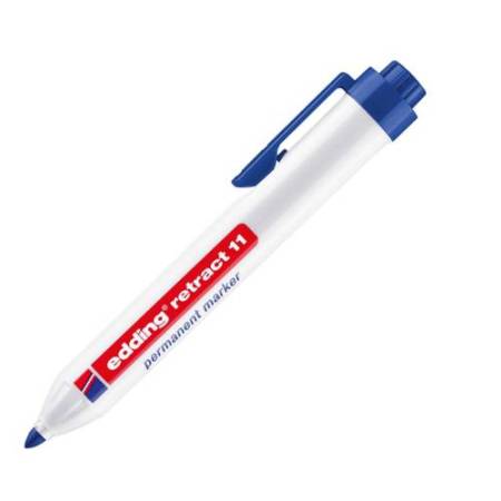 Marcatore permanente a scatto 11 - punta tonda - da 1,5 a 3 mm - blu - Edding