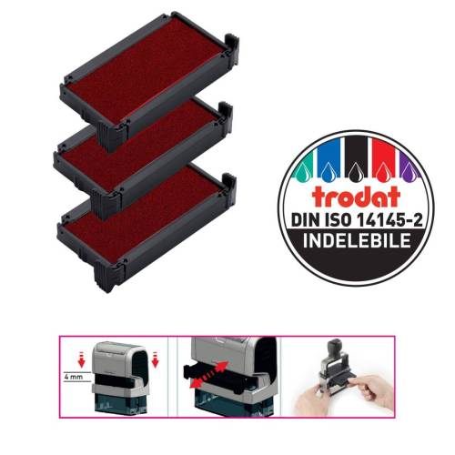 Tampone di ricambio 6/4911 - rosso -...