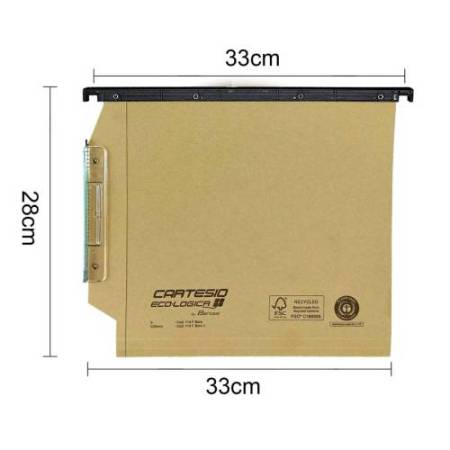 Cartella sospesa Cartesio Eco-logica - armadio - 33 cm - fondo U - 33 x 28 cm - avana - Bertesi