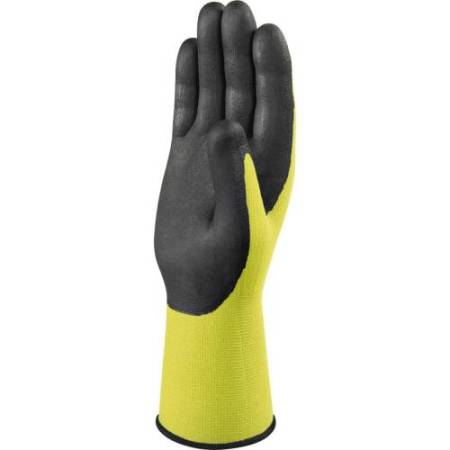 Guanti di precisione Apollonit VV734 - poliammide - palmo in schiuma di nitrile - taglia 08 - giallo fluo/nero - Deltaplus