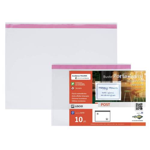 Buste porta avvisi orizzontali - A4 -...