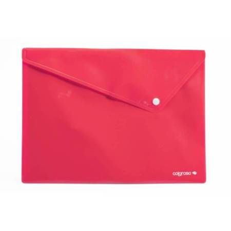 Buste con bottone - in PPL - 33 x 24,5 cm - colori assortiti - Colorosa - conf. 6 pezzi