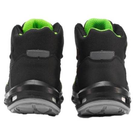 Calzatura di sicurezza Hard S3 SRC - pelle idrorepellente - numero 43 - grigio scuro/verde - U-Power