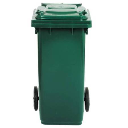 Bidone carrellato - 48x55x93 cm - 120 L - verde scuro - Mobil Plastic