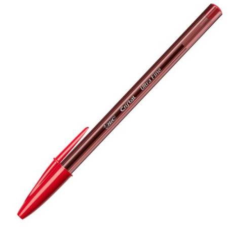 Penna a sfera con cappuccio Cristal Exact - punta 0,7 mm - rosso - Bic - scatola 20 pezzi