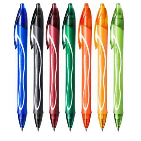 Penna gel scatto Geolocity Quick Dry - punta 0,7 mm - 10 colori assortiti - Bic - box 30 pezzi