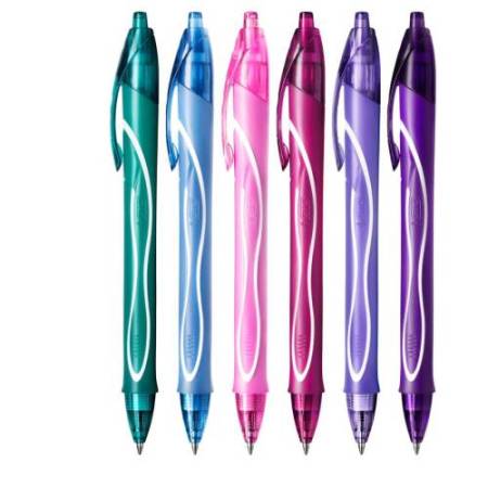 Penna gel scatto Geolocity Quick Dry - punta 0,7 mm - 10 colori assortiti - Bic - box 30 pezzi