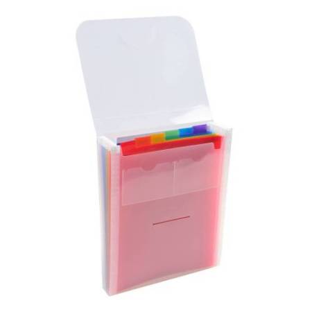 Classificatore valigetta verticale cristallo - 25,5x30,5cm - 6 tasche - PPL - Exacompta
