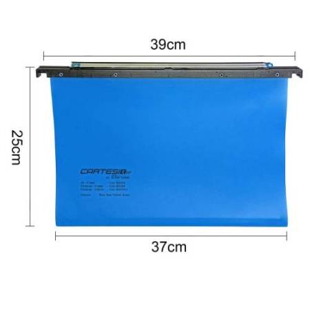 Cartella sospesa Cartesio PP - cassetto - PPL - interasse 39 cm - fondo U - 37 x 25 cm - blu - Bertesi