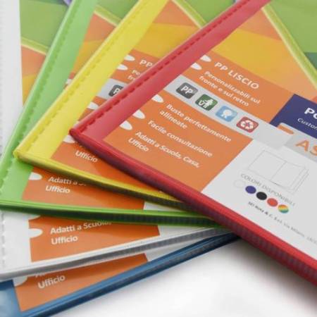 Portalistini personalizzabili Asso TI - 30 buste - 22 x 30 cm - colori assortiti - Sei Rota