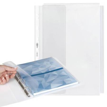 Buste forate ATLA GS P con soffietto e patella - A4 - trasparente buccia - Sei Rota - conf. 10 pezzi