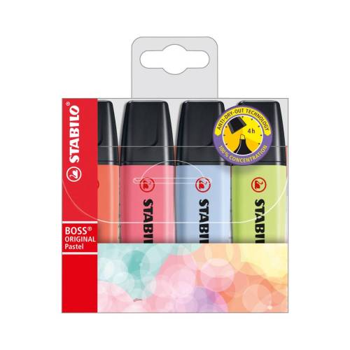 Evidenziatori Stabilo Boss Pastel -...