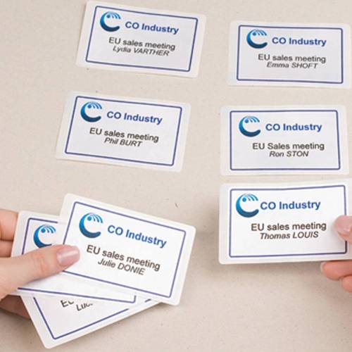 Etichette badge - in seta acetata -...