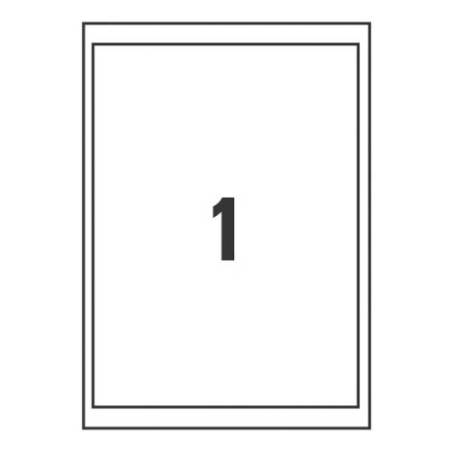 Etichette adesive coprenti BlockOut - in carta - permanenti - 199,6 x 289,1 mm - 1 et/fg - 25 fogli - bianco - Avery