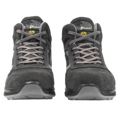 Calzatura di sicurezza Infinity S3 - pelle nabuk naturale - taglia 42 - grigio - U-Power