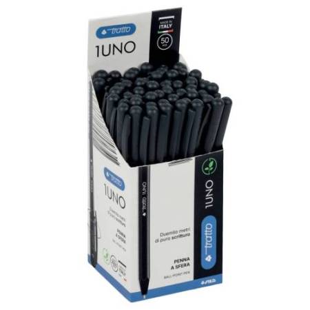 Penna sfera Tratto Uno Green - punta media 1 mm - nero - Tratto - conf. 50 pezzi
