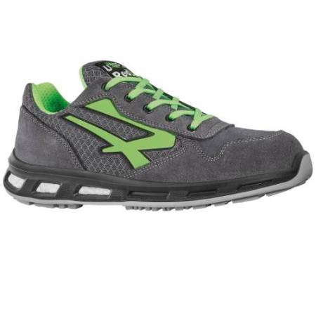 Calzatura di sicurezza Point S1P SRC - nylon/pelle scamosciata - grigio/verde - taglia 40 - U-Power