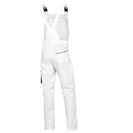 Salopette da lavoro Panostyle M6SAL - taglia L - PE/cotone - bianco/grigio - Deltaplus