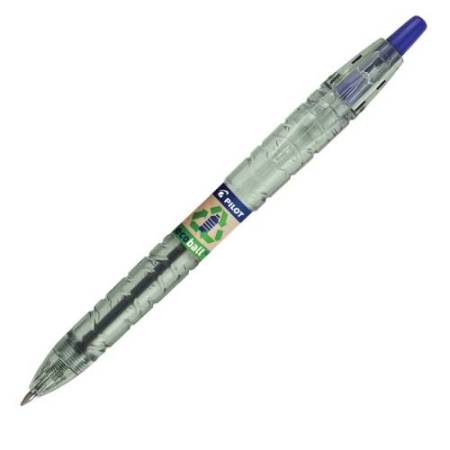 Penna a sfera scatto B2P Ecoball BeGreen - punta 1.0 mm - 10 refill B2P inclusi - blu - Pilot - conf. 10 pezzi