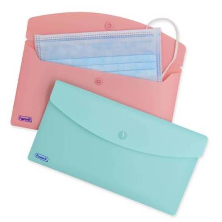 Buste con bottone - PPL - 9,9 x 21 cm - colori assortiti Pastel - Favorit - conf. 5 pezzi