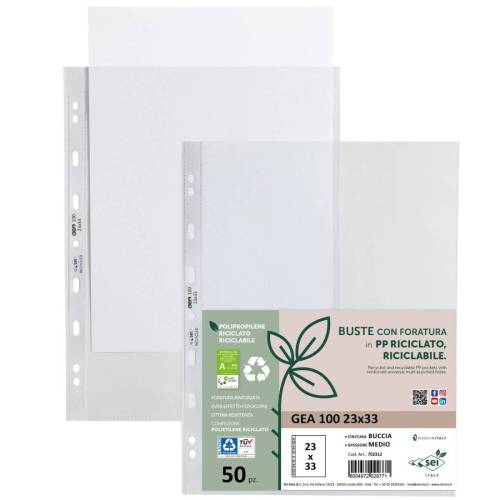 Buste forate Gea 100 - PP riciclato -...