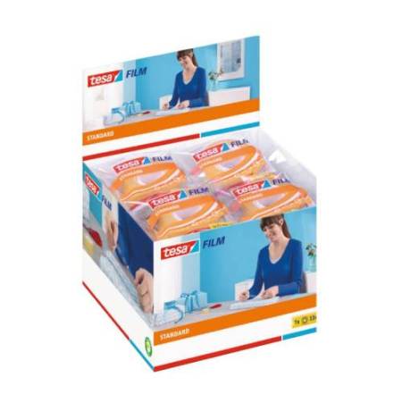 Nastro adesivo Tesafilm - confezionato singolarmente - 33 m x 1,9 cm - trasparente - Tesa