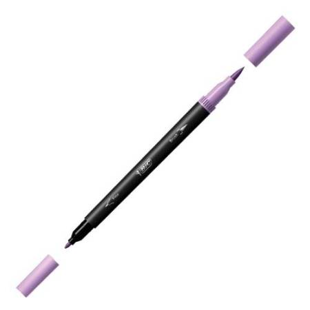Pennarello Intensity Pastel - dual tip brush - colori assortiti - Bic - conf. 6 pezzi