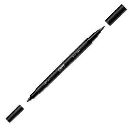 Pennarello Intensity Intense - dual tip brush - colori assortiti - Bic - conf. 6 pezzi