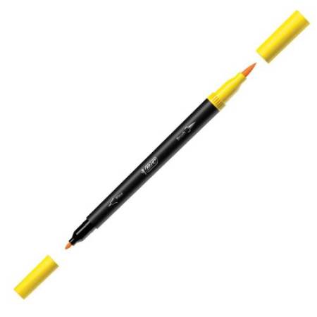 Pennarello Intensity Intense - dual tip brush - colori assortiti - Bic - conf. 6 pezzi