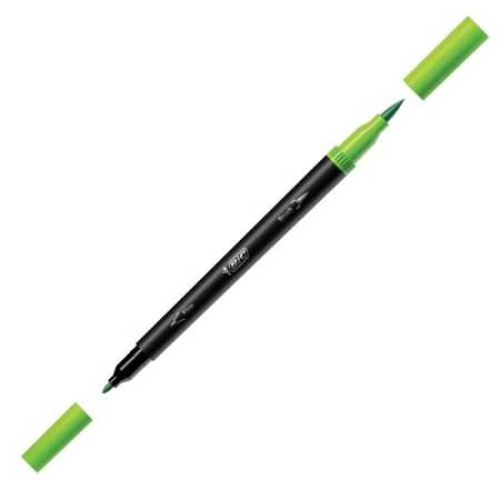 Pennarello Intensity Intense - dual tip brush - colori assortiti - Bic - conf. 6 pezzi
