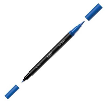 Pennarello Intensity Intense - dual tip brush - colori assortiti - Bic - conf. 6 pezzi