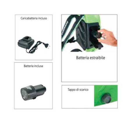 Pompa a zaino Futura - a batteria - 8 L - Verdemax