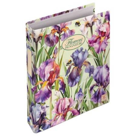 Raccoglitore Nature Flowers - A5 - 18,5 x 22 cm - 4 anelli - dorso 3 cm - Pigna