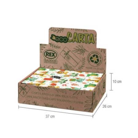 Carta regalo riciclata Graphic - 100 fogli - 70x100cm - fantasie assortite - Rex Sadoch