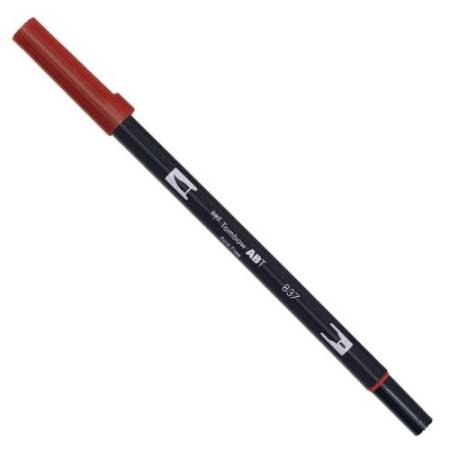 Pennarello Dual Brush 837 - wine red - Tombow