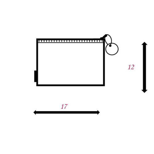 Busta con zip Bubble - 17 x 12 cm -...
