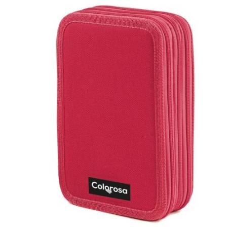 Astuccio Colors 3 zip - 13 x 20 x 7,5 cm - tessuto - colori assortiti - Colorosa